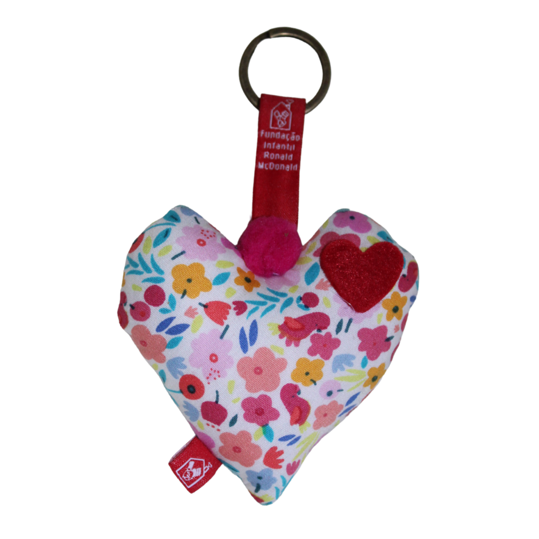 Porta-chaves Coração de Pano – Artigo Solidário