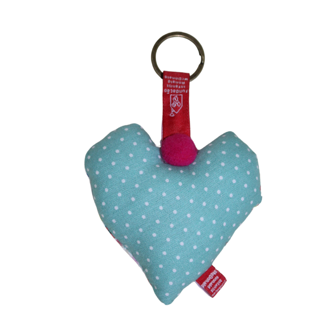 Porta-chaves Coração de Pano – Artigo Solidário